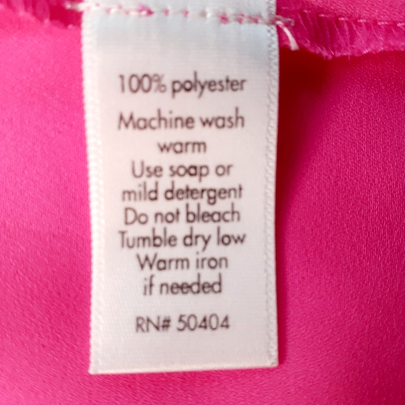 Marisol Semi-shear Bright Pink Women Blouse SZ M - Picture 8 of 8